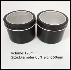 Trung Quốc Hộp đựng mỹ phẩm bằng nhôm bền 120g Kem Jar Kim loại đen Lon thiếc Nắp vặn nhà cung cấp